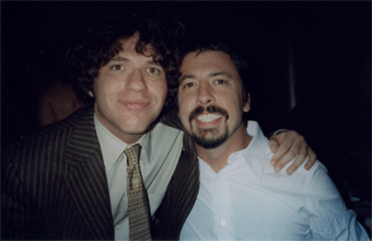 Los Angeles magician Zach Waldman with Dave Grohl