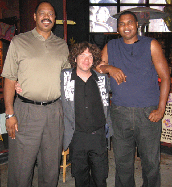 Los Angeles magician Zach Waldman with Artis Gilmore & Brad Wright
