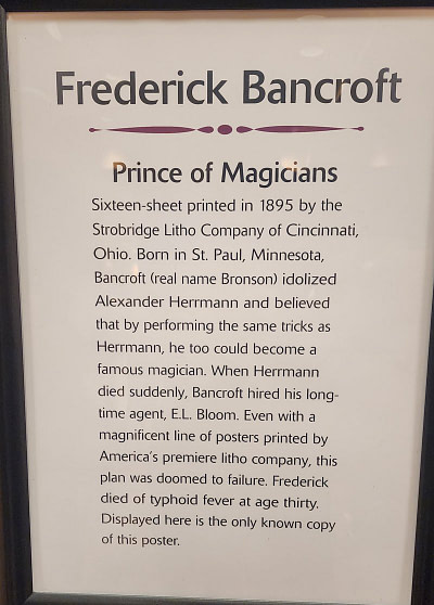 Information about Frederick Bancroft Poster